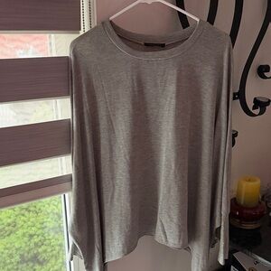 Stylish Gray Long Sleeve Women's Top